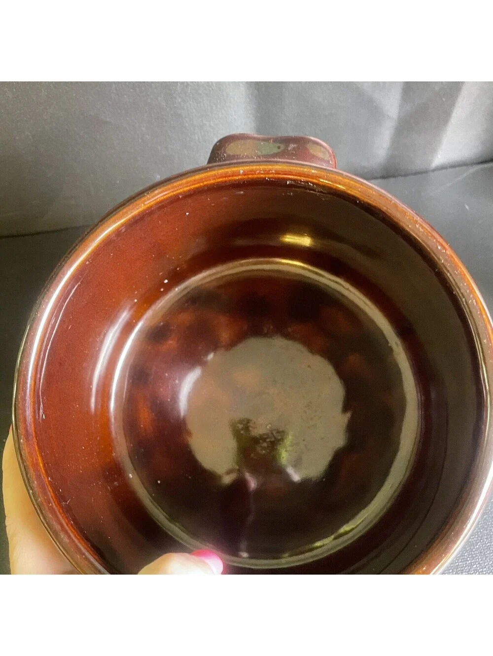 VTG 1970s Bean Pot Crock Brown Glazed Stoneware WESTBEND USA Pottery